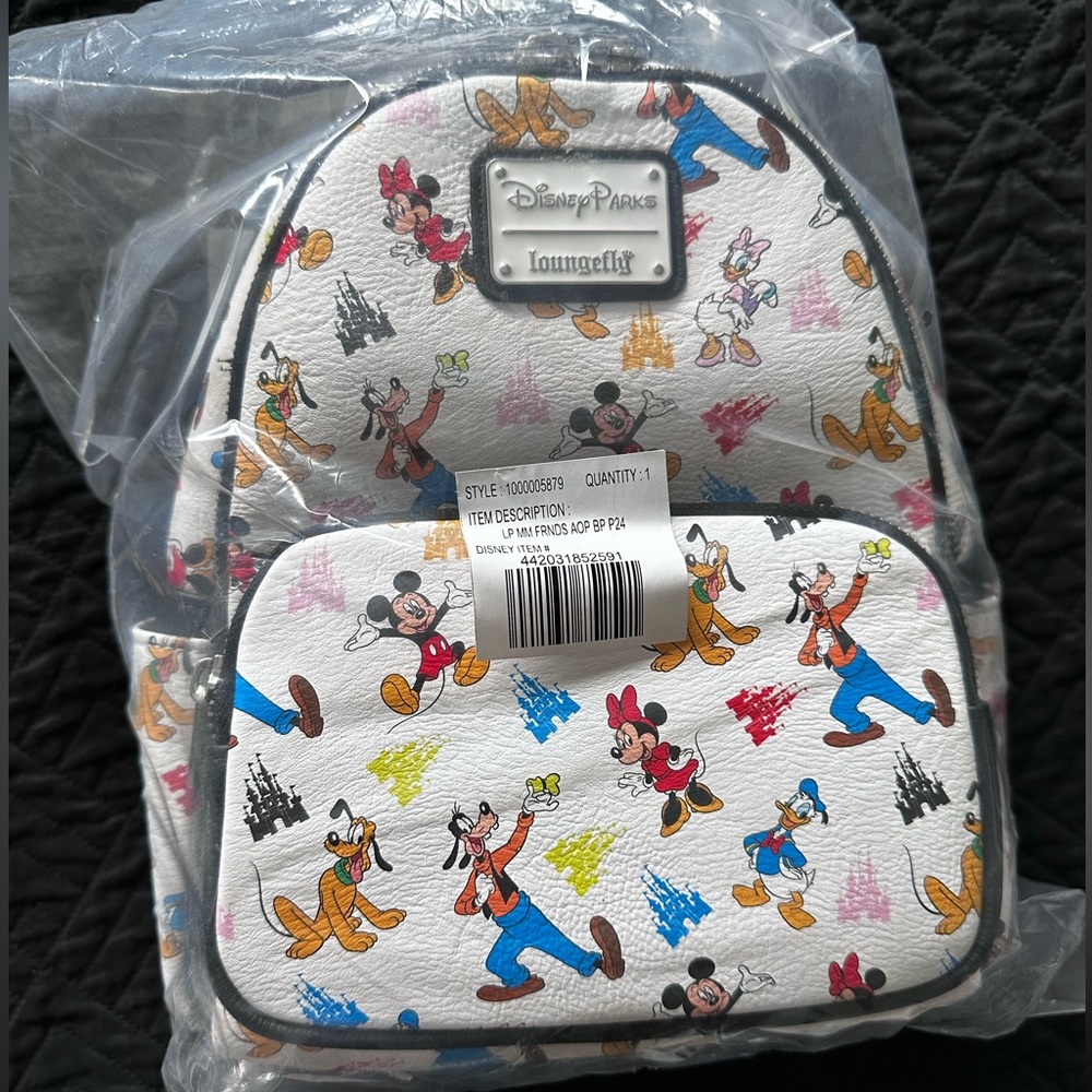 Disney Parks Mickey Mouse and Friends Loungefly Mini Backpack - New